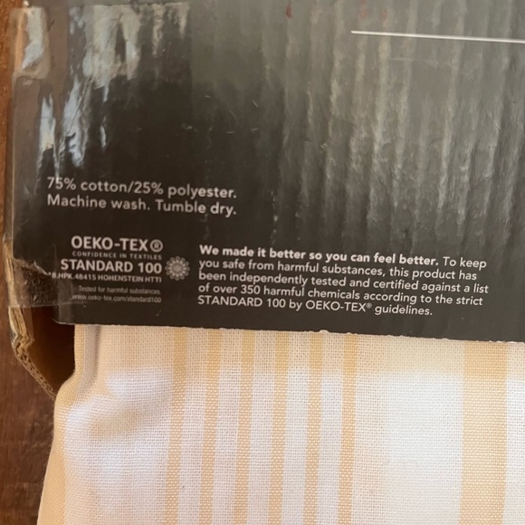 NWT threshold tan striped variegated shower curtain 72”x72” - Picture 7 of 7